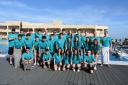 The swimmers and coaches in Lanzarote