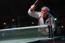 Great-grandfather Geof Bax is the current veterans doubles world champion