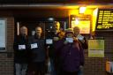 Members of the Droitwich and District Labour Party gathered at Droitwich train station to take part in the party's Rail Rip Off campaign. From L-R: Councillor Alan Humphries, Stephen Rigby, Steve Ainsworth, Val Humphries and Chris Knight.