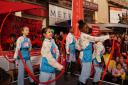 Schoolchildren from Risley Avenue School performed in Mandarin for thousands of people as part of the Chinese New Year celebrations