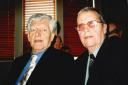 Dave Prowse MBE and Harry Fielder (who appeared alongside Prowse in Star Wars: A New Hope) at Elstree Studios in April 2008. Photo: © Paul Burton