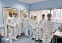 Work experience students during a forensics session with Hertfordshire Constabulary.