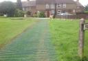 Complaints were made to the council about matting on a grass verge at the property