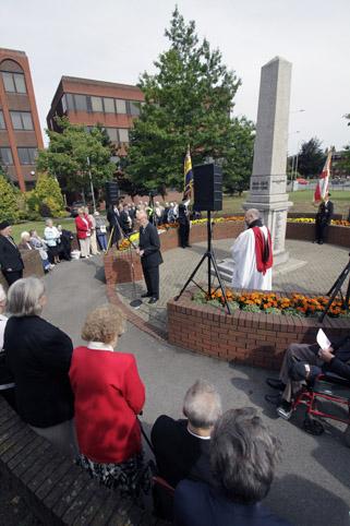 A service to mark 65 years since the end of the Second World War was held in Borehamwood on Sunday, August 15. More than 50 people attended the 15-minute service, organised by the Royal British Legion, at the Borehamwood war memorial in Elstree Way. Pictu