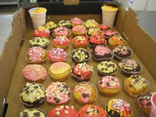 Year 3 children at Alyth Kindergarten decorated cupcakes for residents of Clara Nehab House, Temple Fortune

