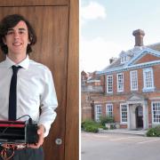 Pictured is Gianpaolo Ruju along with a picture of Haberdashers' Aske's Boys' School in Elstree
