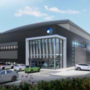 A CGI of a warehouse on the site of the Mercure hotel on the A41 in Bushey. Credit: Regen Properties LLP/UMC Architects