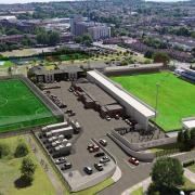 A CGI of the planned work at the stadium at Meadow Park. Credit: Griggs