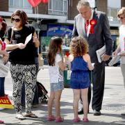 The MEP set up a stall on Shenley Road, Borehamwood, to meet residents and find out their concerns before Thursday’s election.