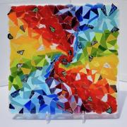 Rainbow Swirl, glass artwork by Amanda Charles