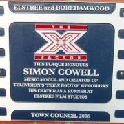 Simon Cowell's plaque in Borehamwood
