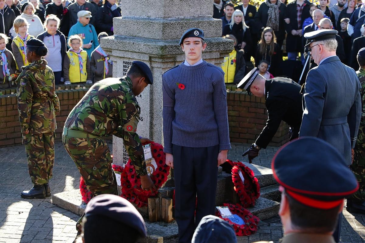 Andrew Grady, vice chairman of Borehamwood and Elstree Twin Town Association, played the Last Post before the two minute silence and a service led by Rev Richard Leslie of St Michael’s Church and Rev Tim Warr of All Saints Church.