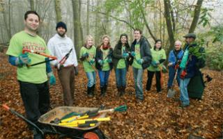 Staff at the Times and Independent Series helped clear a woodland path in 2011 on Mitzvah Day