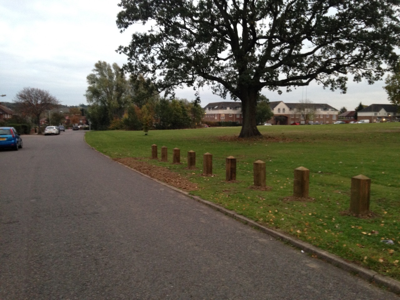 These bollards were installed in Ripon Park in Borehamwood in 2019 and Cllr Bright has suggested hed be willing to take similar action around the rest of Hertsmere