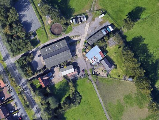 An aerial view of Cowley Hill Stables currently. Credit: Google Maps