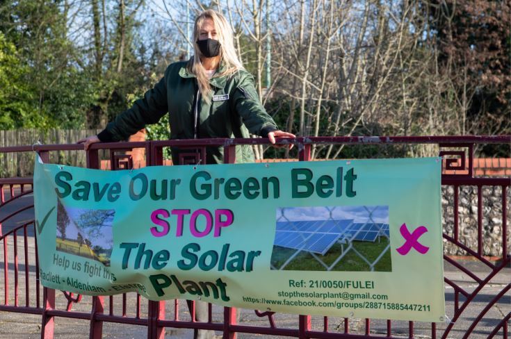 Sharon Woolf, pictured, is among those leading the opposition to the Hilfield Solar Farm application. Credit: Lynn Margolis Photography