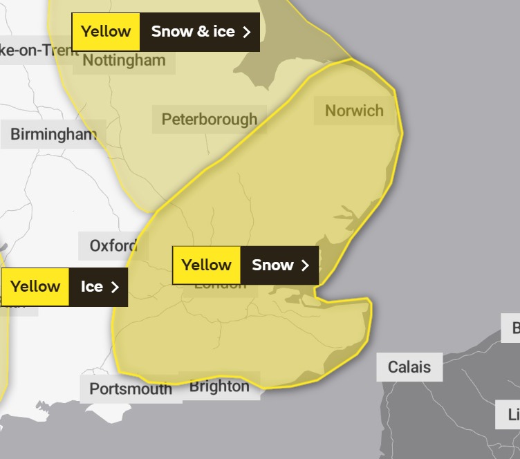 The Met Office has issued a yellow warning for Saturday. Photo: Met Office