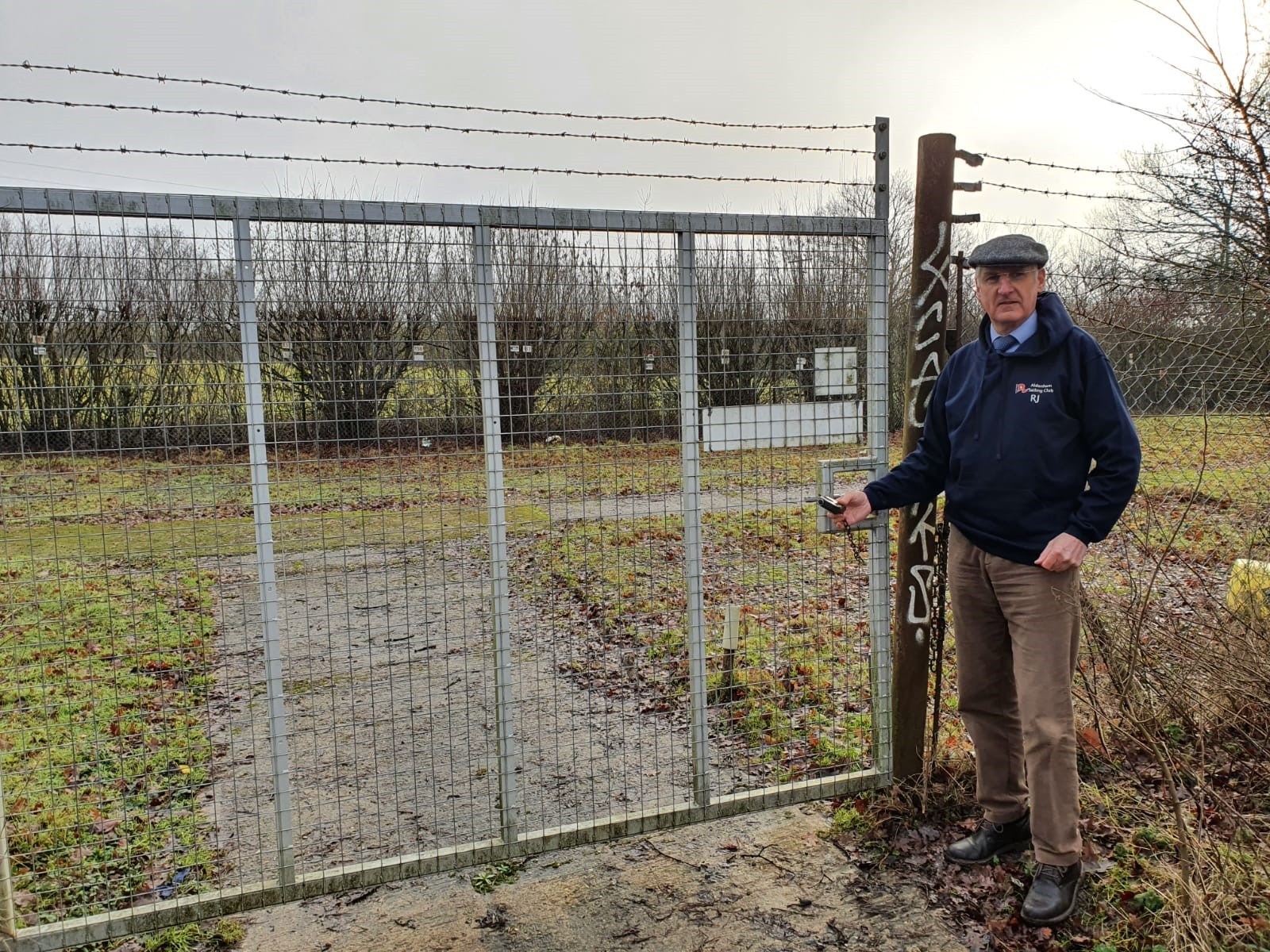 Behind these gates is where Aldenham Sailing Club used to store some of their boats