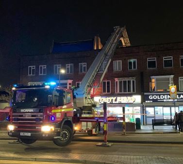 A fire engine in Shenley Road. Credit: Sophia Jones