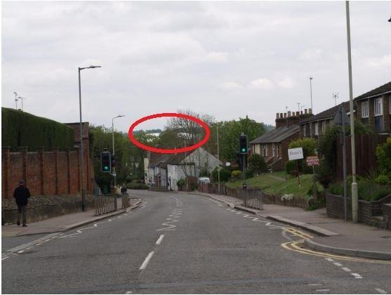 The dome can also be seen from London Colney High Street. Credit: Hertsmere Borough Council