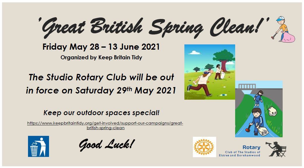 The Rotarians poster encouraging residents to get involved in Keep Britain Tidys campaign