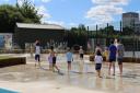 Children enjoying the new splash park facility at Meadow Park in Borehamwood. Credit: Hertsmere Borough Council
