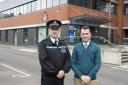 Hertsmere police chief inspector Mark Bilsdon and deputy police and crime commissioner for Hertfordshire Lewis Cocking. Image: Herts PCC