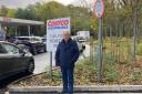 Bushey North county councillor at the Costco petrol station.