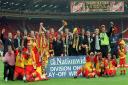 Watford celebrate their 1999 Play-Off Final triumph at Wembley