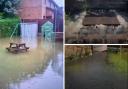 Flooding in two Borehamwood gardens