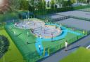 CGI of what the splash park in Borehamwood could look like. Credit: Hertsmere Borough Council