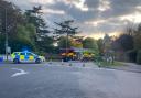 Emergency services in Porters Park Drive in Shenley on Thursday afternoon. Image: Beccy Copus