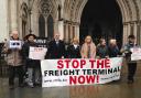 Railfreight protesters at the High Court