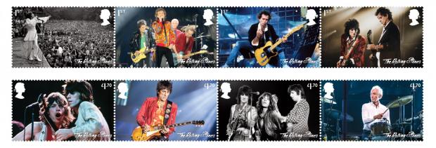 Borehamwood Times: The Rolling Stones are only the fourth music group to feature in a dedicated stamp issue. (Royal Mail)