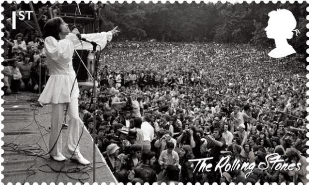 Borehamwood Times: Rolling Stones stamp from their Hyde Park performance in 1969 (Royal Mail/PA)
