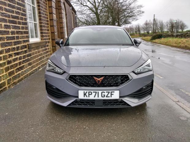 Borehamwood Times: The Cupra Leon on test during stormy conditions 