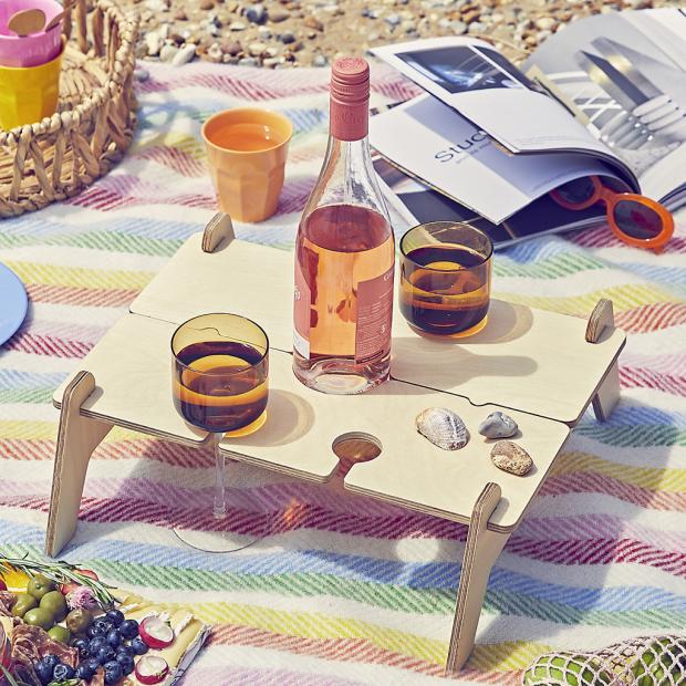 Borehamwood Times: Personalised Portable Picnic Table Wine Holder. Credit: Not On The High Street