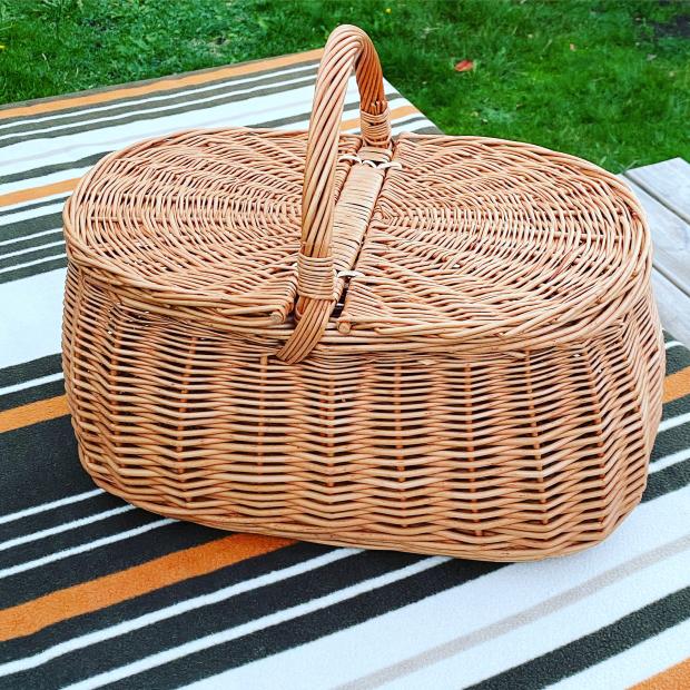 Borehamwood Times: Oval Wicker Picnic Basket Ollie. Credit: Not On The High Street