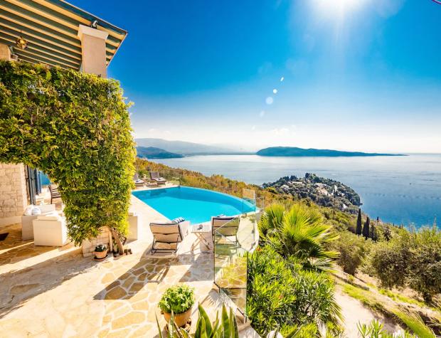 Borehamwood Times: Exquisite Family Villa With Spectacular Ocean Views And Heated Infinity Pool - Corfu, Greece. Credit: Vrbo