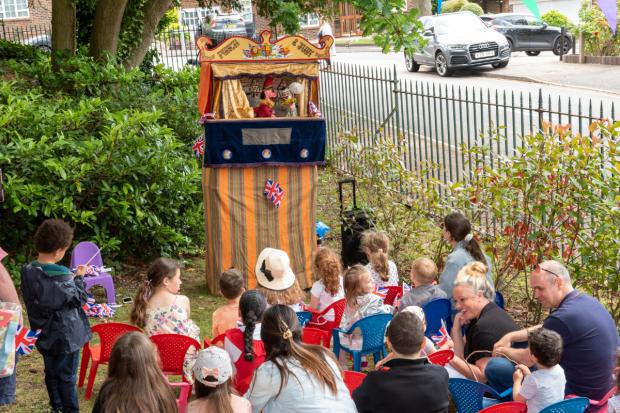 Borehamwood Times: Punch and Judy at the children's stage. Picture: Lawrence Stone Creative Photography 