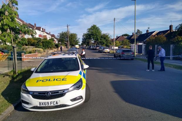Police cordoned off Brookside South on Tuesday.