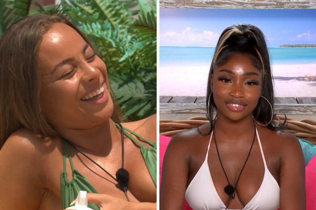 Borehamwood Times: Danica and Indiyah. Love Island airs at 9pm on ITV2 and ITV Hub. Episodes are available the following morning on BritBox. Credit: ITV