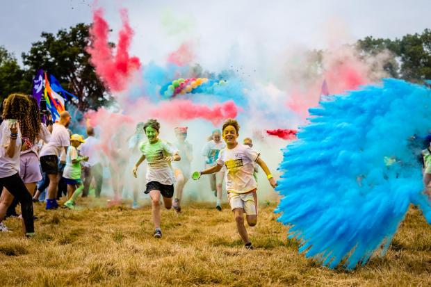 1,800kg of coloured powder has been thrown over the years.