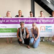 Staff from Right at Home Borehamwood & Watford celebrate their 'Outstanding' CQC rating. Credit: Karwai Tang