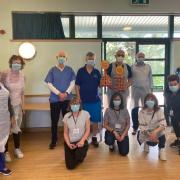Staff and volunteers from the Allum Hall vaccination centre