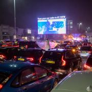 Chanukah drive-in celebrations at Borehamwood Shopping Park last year. Credit: James Shaw Photography