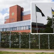 Hertsmere Borough Council says it has pledged its continued support for Ukrainian refugees. The Ukrainian flag is flying outside the council offices in Borehamwood