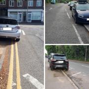 Some recent examples of pavement parking in the Bushey village area. A local resident has called for more enforcement on those who park on pavements.