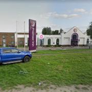 The dog was rescued from a vehicle parked at this Premier Inn in South Mimms on Monday. Credit: Google Street View