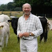 Farming responsibly: Battlers Green Farm owner Paul Haworth with some of his animals